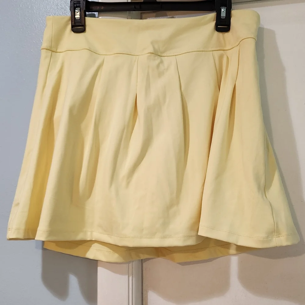 Women's Lands' End Yellow Athletic Skort, Size M - Picture 1 of 10